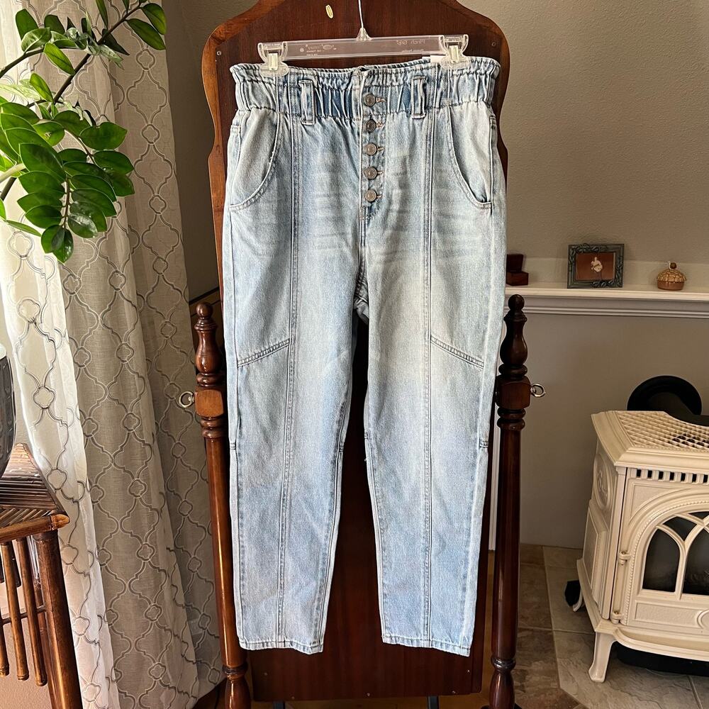 Kancan Bronte Ultra High Rise Paperbag Mom Jeans size 27